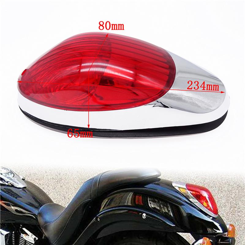 1 st Universal Motorcykel Baklykta Körljus Röd LED Bromsindikatorlampa Passar till Suzuki Kawasaki Honda Yamaha