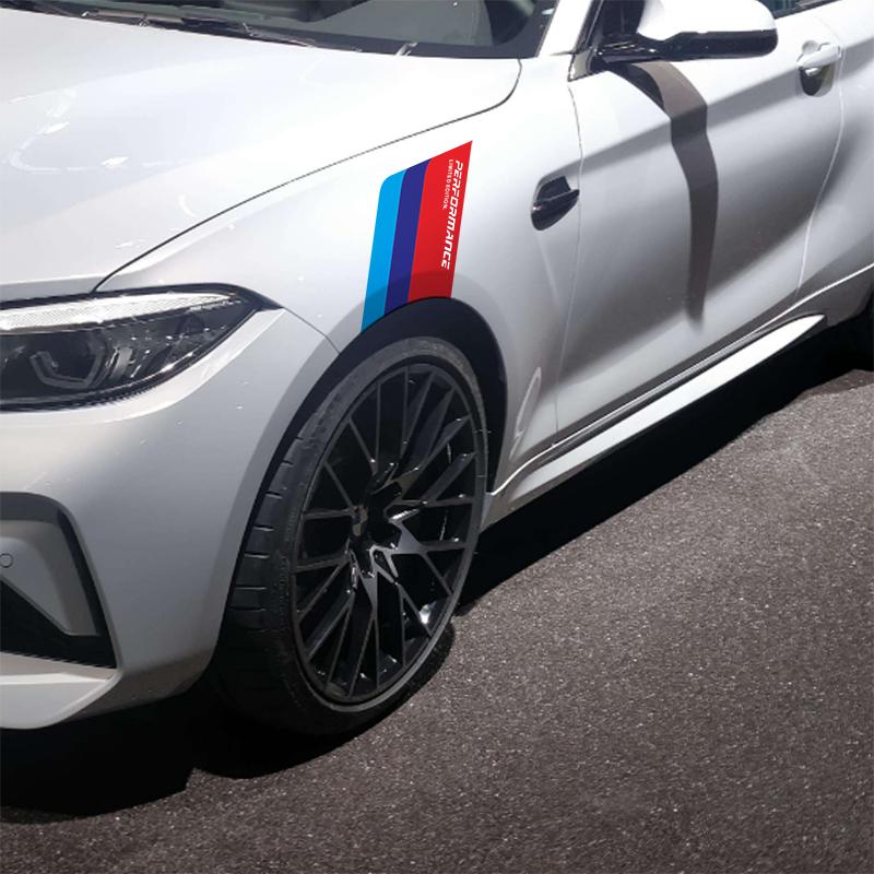 2 Stück Autoaufkleber Performance Limited Edition Kotflügel Auto Dekorativer Aufkleber für BMWs M3 M5 M6 X1 X3 X5 E34 E39 E36 E60 E90 E46