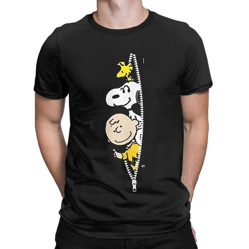 Unisex Unisex Snoopy Record T Shirt Cotton Clothes Novelty Short Sleeve O Neck Tees Original Tshirt