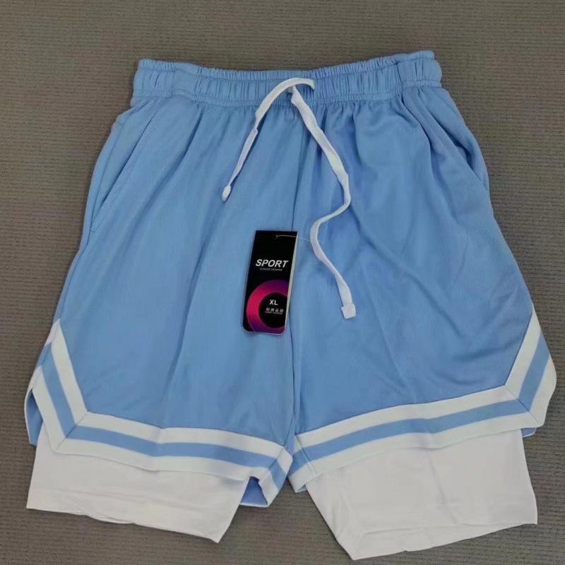 

Чоловічий літній вільний комплект для тренувань з баскетболу: шорти п ятиточки та майка XS синій