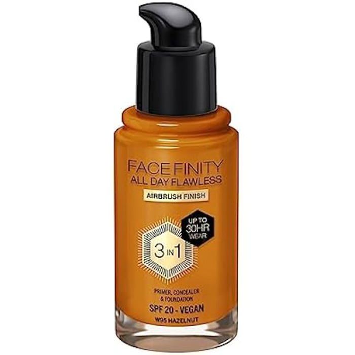 Fond de teint - MAX FACTOR - Facefinity All Day Flawless - Teinte W95-hazelnut - 30 Ml - Pour tous types de peau