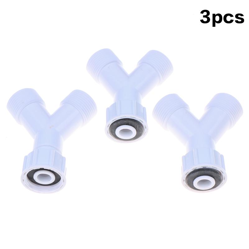 1/2/3Pcs Dishwasher Washing Machine Y Tee Connector Adapter Double Inlet Junction Split Pipe Connection Three-Way Adapter
