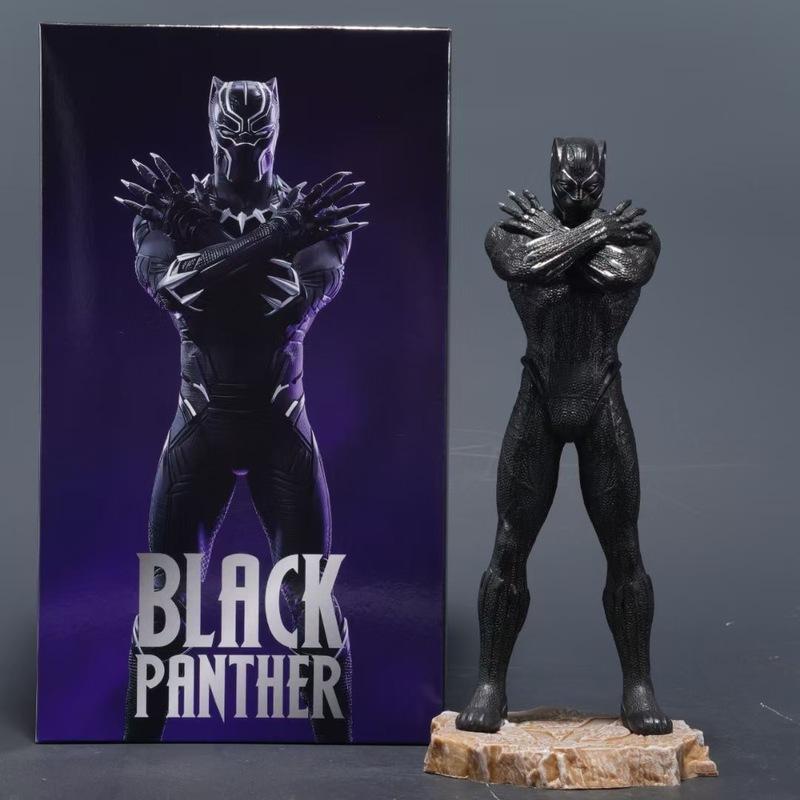 

Marvel Anime Movie Statue Collection Iron Man Black Panther Premium Action Figures Desktop Ornament Pvc Toys Boy Surprise Gifts