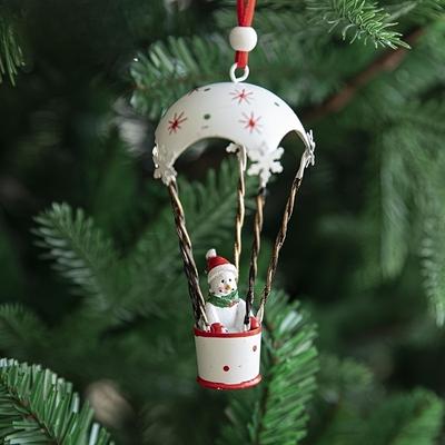 Decorazioni per l'albero di Natale, Mongolfiere di Natale, Ciondoli con paracadute, Decorazioni natalizie creative, Ciondoli per l'albero di Natale
