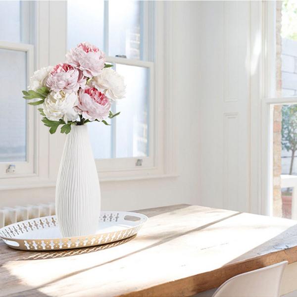 5 PEZZI Fiore Finto Rosa Occidentale Bouquet di Peonie Fiore Artificiale Rosa da Tè Accessori per Parete Floreale Matrimonio Decorazioni per la Casa Oggetti di Scena per Foto