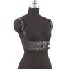 Leather Choke And Leather Cage Bra Harness Fashion Chest Harness Woman Rave Costume Beltleather Underbust Harness