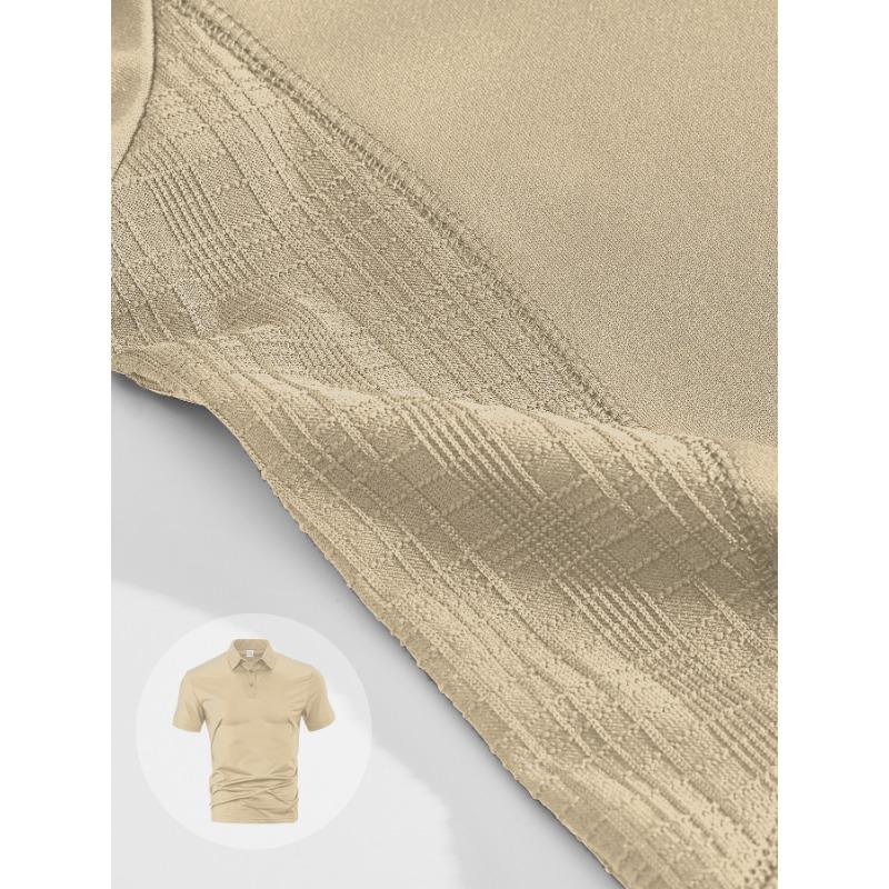 Men S Summer Breathable Short Sleeve Polo Shirt Solid Color Casual Sport Quick Dry