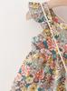 2Pcs Toddler Girls Flower Print Dress and Handbag Set Casual Sleeveless Sundress Summer Beach Party Clothing