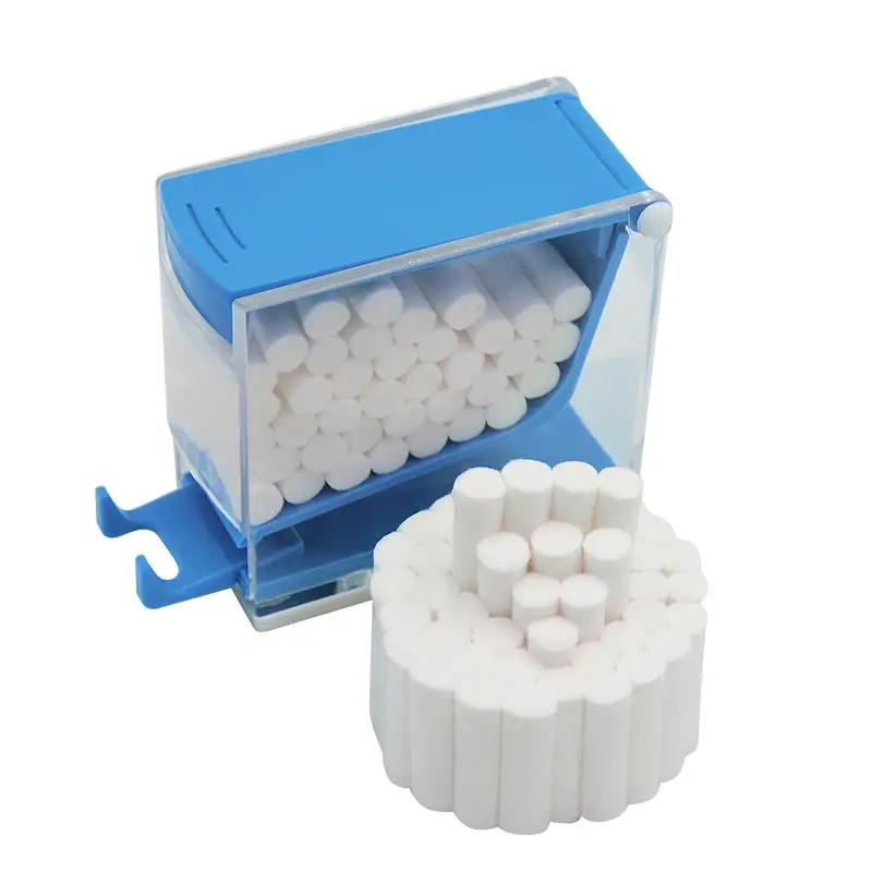 1PCS Dental Cotton Roll Box Cotton Roll Dispenser Bracket Top Press Type Hemostatic Cotton Roll Storage Box Dental Storage Box