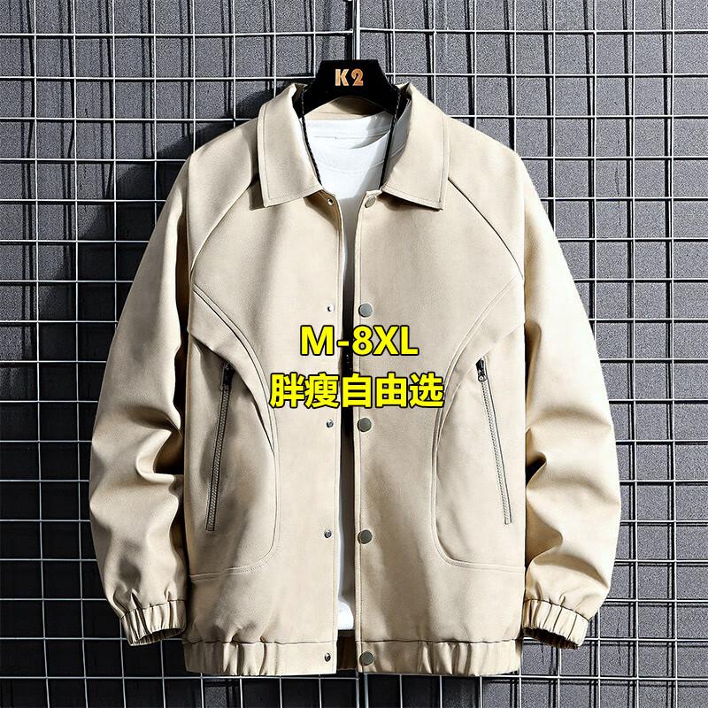 

Men s American Retro Faux Leather Jacket 7XL