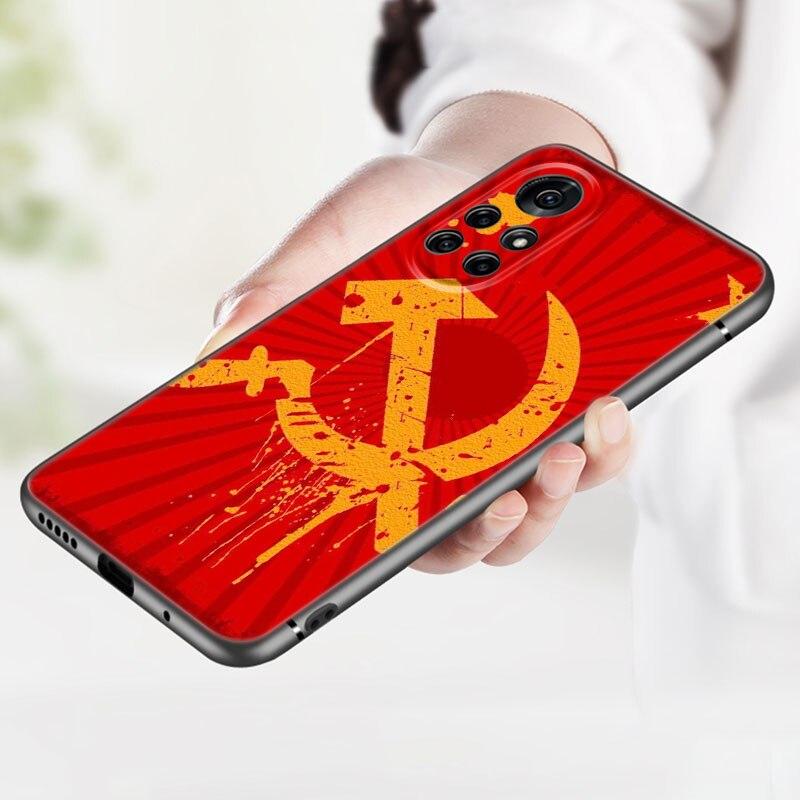 The USSR Flag Symbol Phone Case For Huawei Honor 60 50 SE 30S Mate 30 20 10 Lite 40 Nova 9 8 Pro Y60 8i 7i 7SE 5T Premium Cover