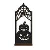 Spooky Home Decor Halloween Candle Holder, Gothic Hollow Silhouette Holder for Tea Lights, Dark Festive Atmosphere Lighting Style Pumpkin Ghost