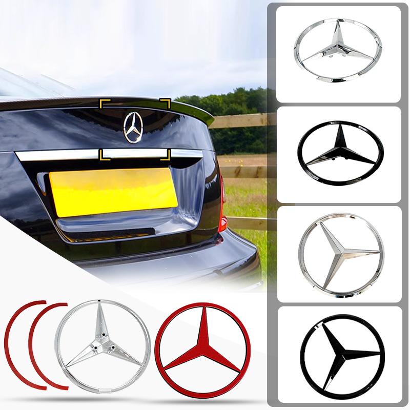 ABS Heck Stern Embleme Kofferraum Stern Logo Aufkleber Plakette für Mercedes Benz W204 W205 W206 W212 W213 W177 W176 W117 W222 W223