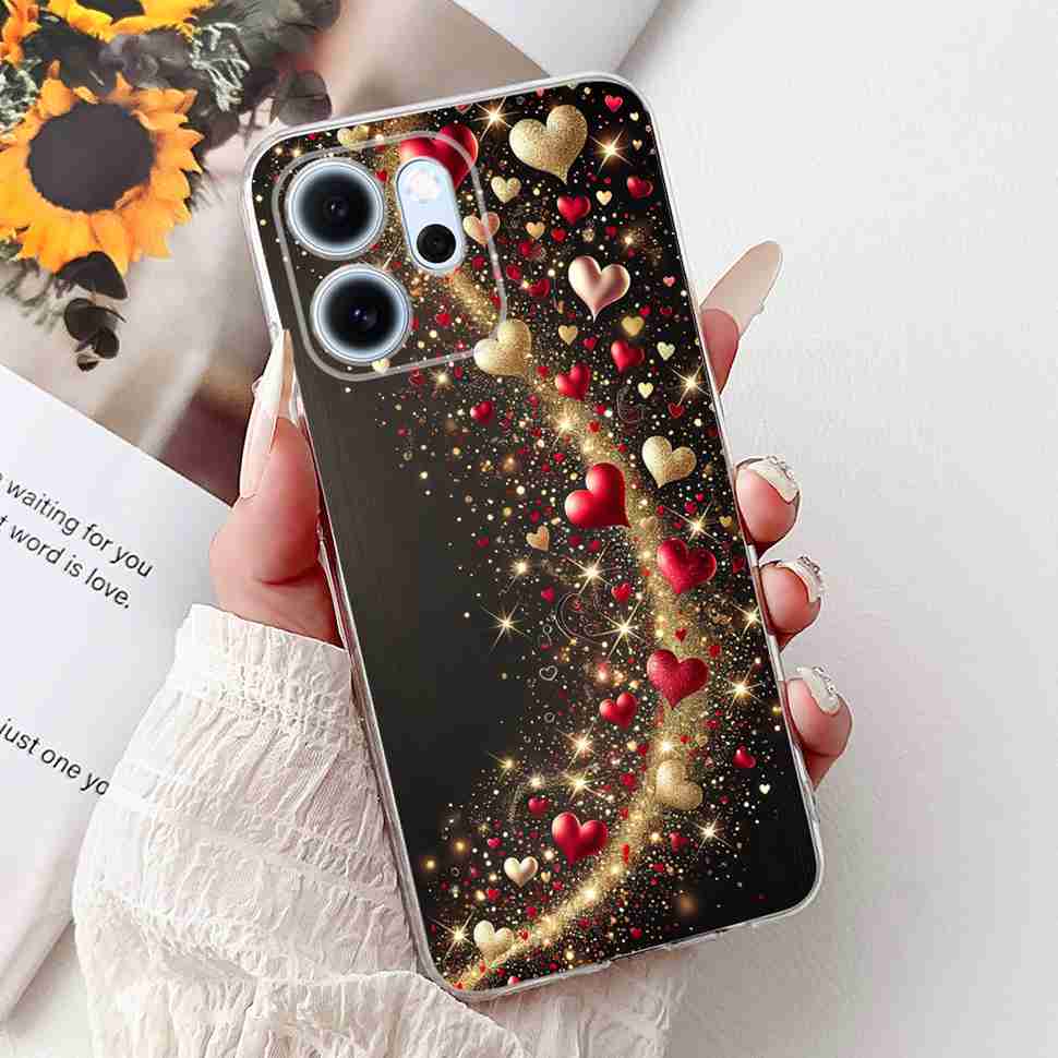 Für Oppo Reno14 F 5G CPH27436.57" Hülle Bunte Schmetterlingsblumen TPU Weiche Silikonhülle Für Oppo Reno 14 F RENO14F Handyhüllen