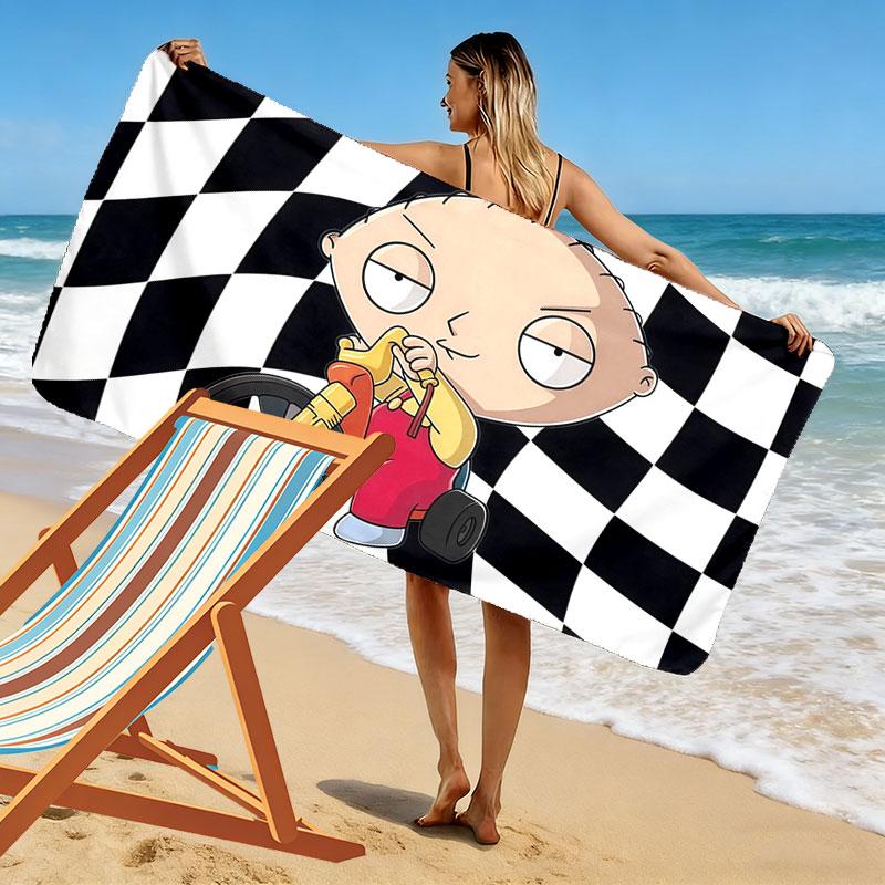 Stewie Griffin Family Guy Print Beach Towel, Large Soft Quick Dry Towel for Beach Camping Swimming