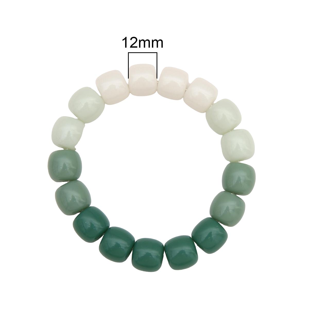 

12 мм акриловый градиентный ледопроницаемый браслет для женщин и девочек, подарочные ювелирные аксессуары зелёный