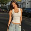 2025 Sommer Damen figurbetontes Racerback U-Ausschnitt Tanktop