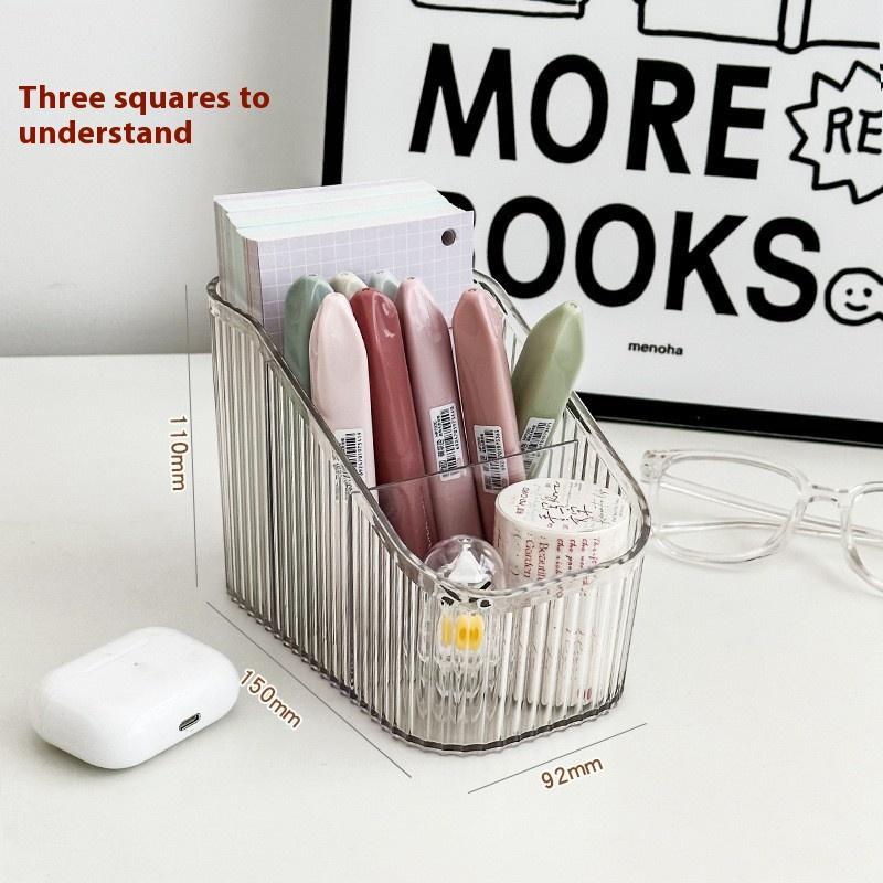 

Desktop Storage Box Plastic Office Cosmetics Storage Box Living Room Coffee Table Remote Control Dormitory Debris Collector 1pc