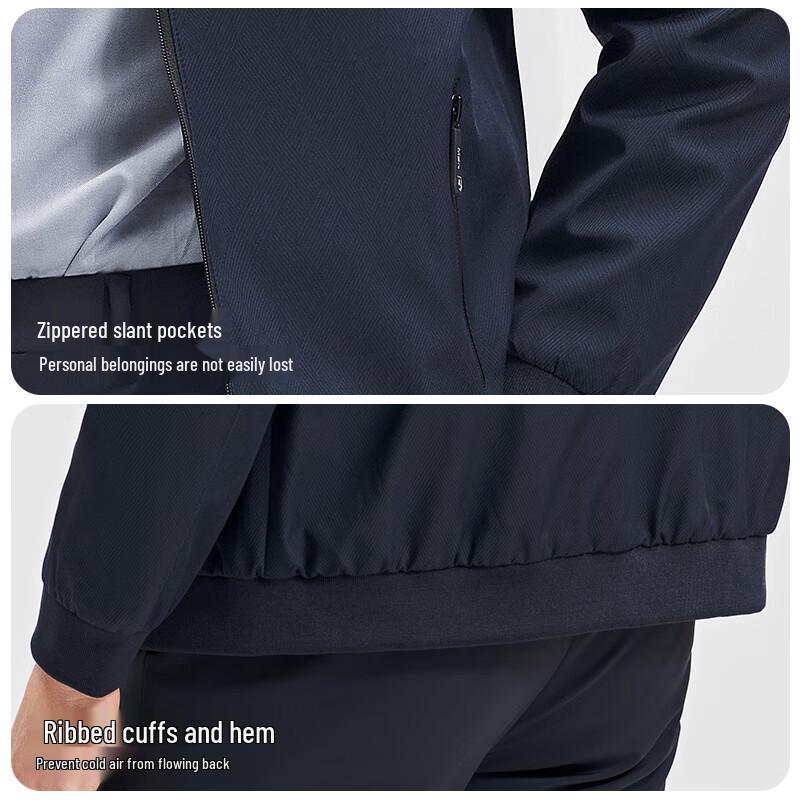 SHANSHAN Men's Windproof Baseball Collar Jacket