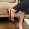 Fashion New Style Popular Women's High Heels Fashion Buckle Luxury Women's Shallow Sandals High Heeled Zapatos Mujer