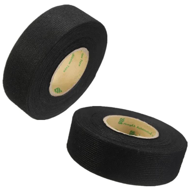 15m High Temperature Resistance Adhesive Cloth Tape For Cable Harness PVC Car Auto Heat Sound Isolation Wire Loom Harness Tape