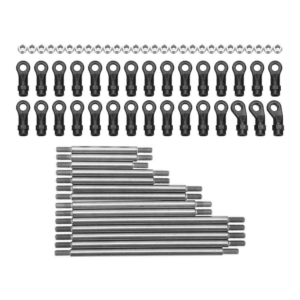 RC Metal Link Tie Rod Pull Rod with End Ball Set for Traxxas TRX6 G63 6WD 110 RC Car