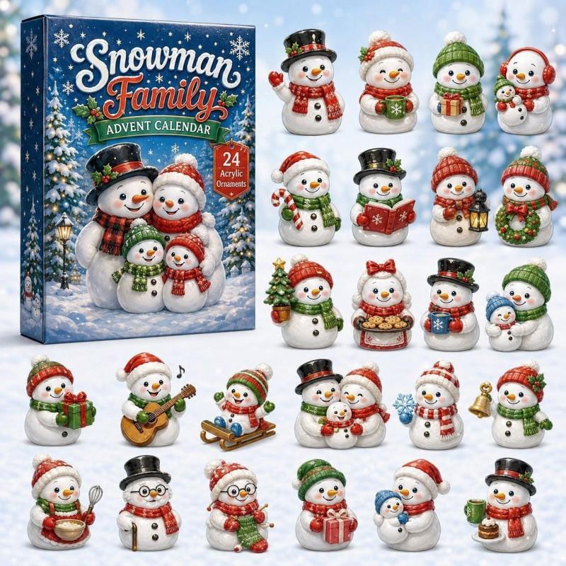 2026 Christmas Advent Calendar Blind Box Figures Holiday Decor Collectible Ornament Set