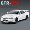 1/24 Nissan Skyline Ares GTR R34 Model Mașină Sport Aliaj Diecasts Metal Vehicule Mașină de Curse Model Sunet Lumină Jucării pentru Copii Cadou