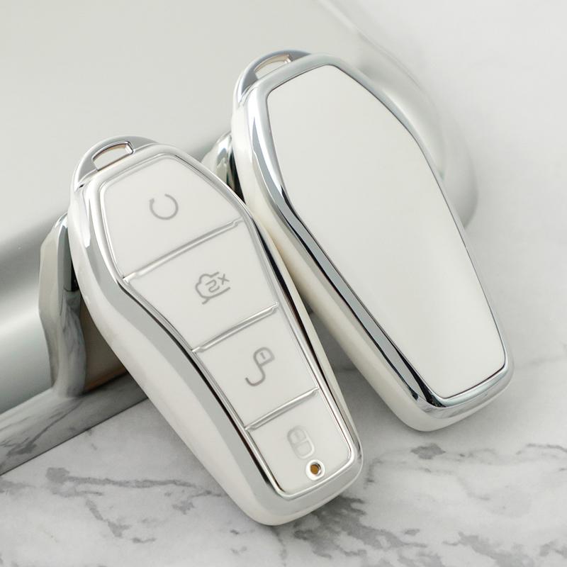 Auto Shell Fob pentru BYD Han Ev Tang Dm Qin PLUS Song Pro MAX Yuan Cataramă moale TPU Accesorii pentru husa pentru chei de mașină