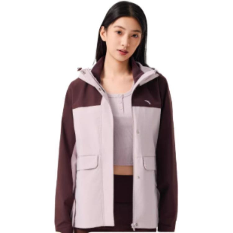 Anta Training Series Simple Casual Versatile Hooded Loose Sports Two-Piece Jacket Women Jackets 162547612-1