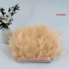 Red Lace Net Turkey Feather Strips for DIY Handmade Wedding Dance Costumes and Decorations