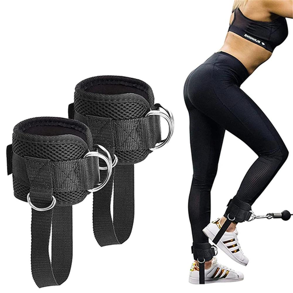 

Ремешок на лодыжку для силовой тренировки ног чёрный