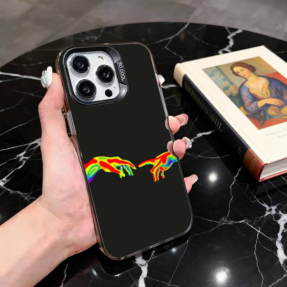 Thermal Imaging Pictures  Phone Case For iPhone 17,16,15,14,13,12,11 Plus,Pro Max,XS,Colorful Silver Black Cover