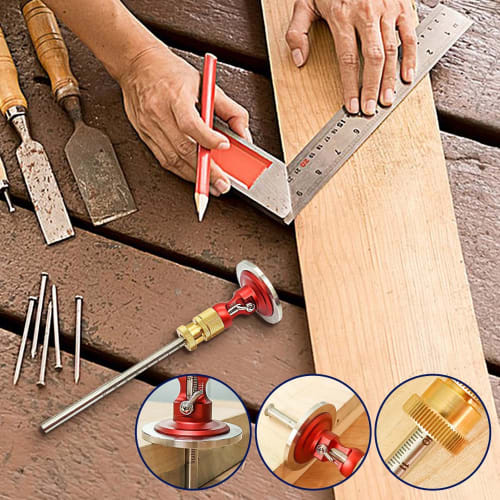 Gevrkjenp Wheel Marking Tool, Adjustable Marking Gauge - Precision Scriber Gauge for Woodworking - Wear-Resistant Wood Scribering Tool, Carpenter's Wh