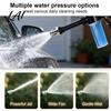 Water Flow Control Nozzle Garden Hose with Foam Cannon 3 Spray Modes High-Pressure Detachable Nozzle Heavy Duty Booster for Car Washing Outdoor