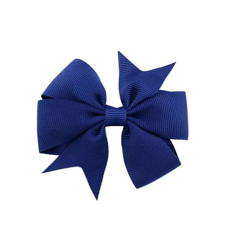 2/4/10 piezas 3'' Lazos de Cinta Sólida Pinzas para el Cabello para Bebés Niñas Lazos Hechos a Mano Pasadores Pasadores Accesorios para el Cabello para Niños