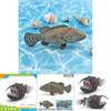 Realistic Plastic Anglerfish Model Toy Vibrant Colorful Deep Sea Animal Dcor