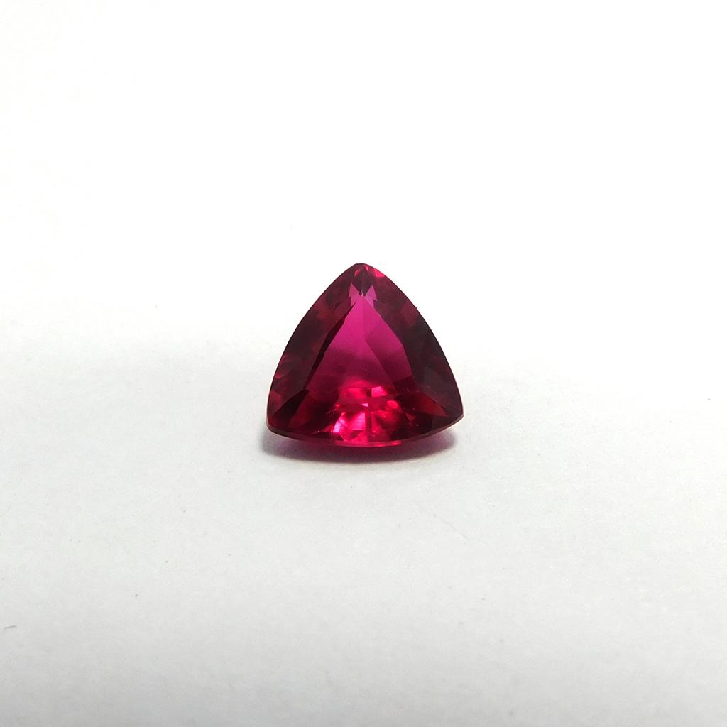 Natural Red Ruby Loose Gemstone 2.25 ct Trillion Cut for Earring for Jewelry Making and Crafts