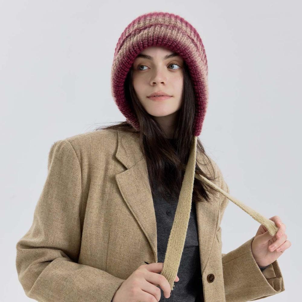 DIMANAF Women Hat Fashion Thick Knitted Hat New Lady 2025 Warm Winter Autumn