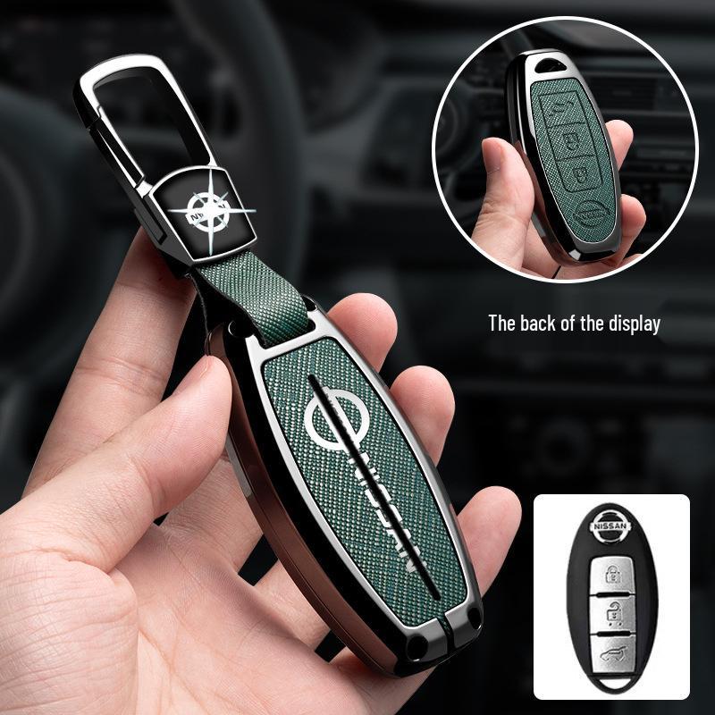 Metal Keychain Cover for Nissan Qashqai, X-Trail, Tiida, Kicks, Murano, Sylphy, Terra