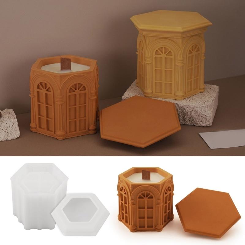 Candlestick Silicone Mold Silicone Candle Holder Molds Flexible Candle Jar Silicone Moulds Soft Silicone Mold for Candle