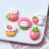 Cute Strawberry Animal Cartoon Resin Ornaments for Hair Clips, Shoes, and Accessories.