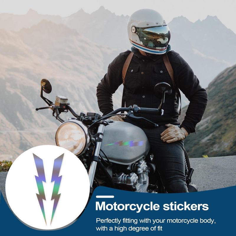 Motorcycle Stickers Decorative Auto Decals Set of 2 Adhesive Graphics for Laptops Vehicles Decorative Auto Window Decals