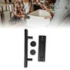 Sliding Barn Door Handle Carbon Steel 4.8mm Thick Double Sided Barn Door Push Pull Handle Black