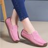 Slip-on Women Genuine Leather Loafers Casual Walking Shoes Elastic Ladies Working Driving Shoes Mother Shoes