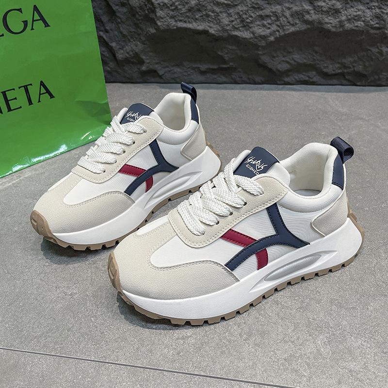 Women's autumn platform versatile color matching dad shoes