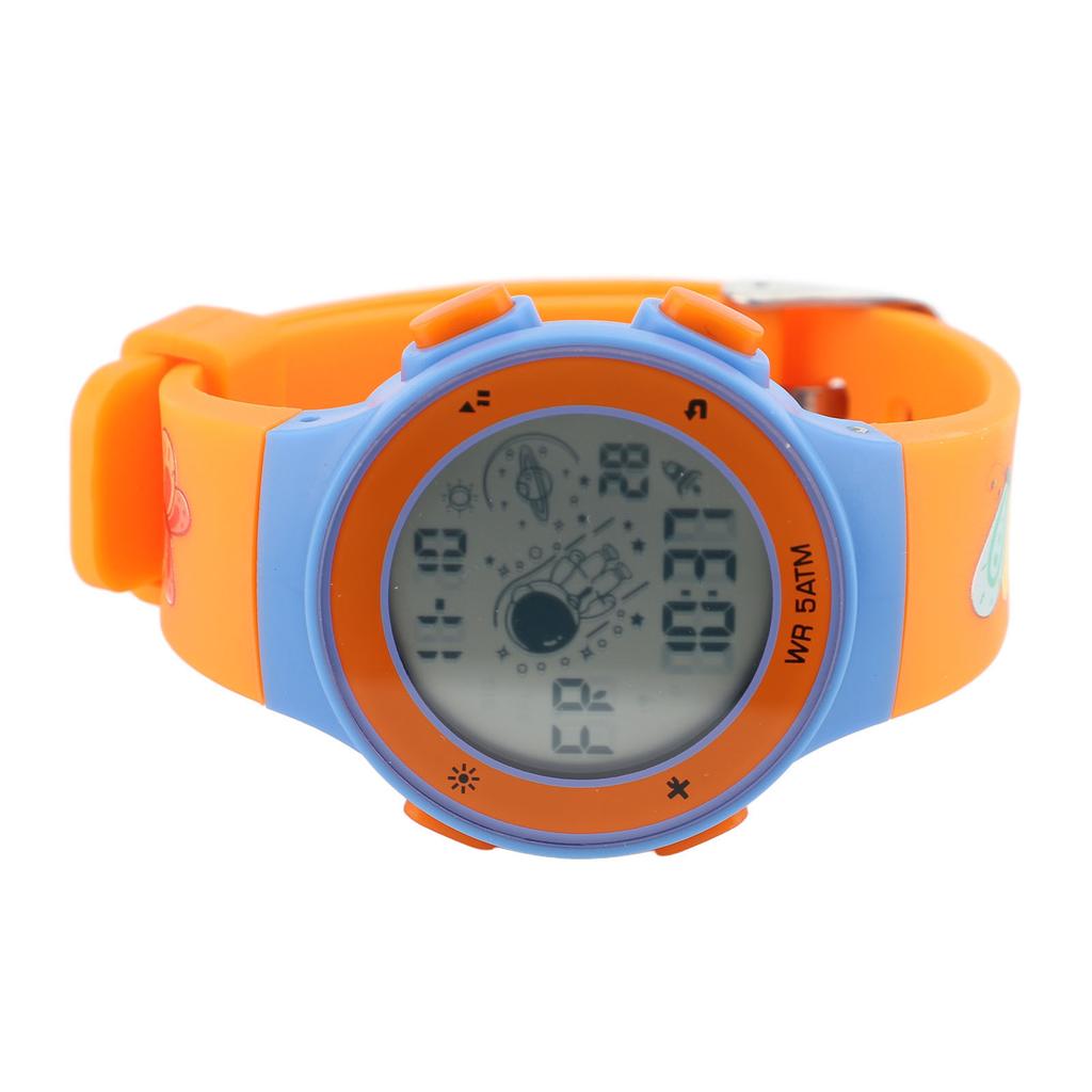 Kids Digital Watch Colorful LED Backlight 50M Water Proof Stopwatch Calendar Alarm TPU Strap 12 24 H Chronograph Watch