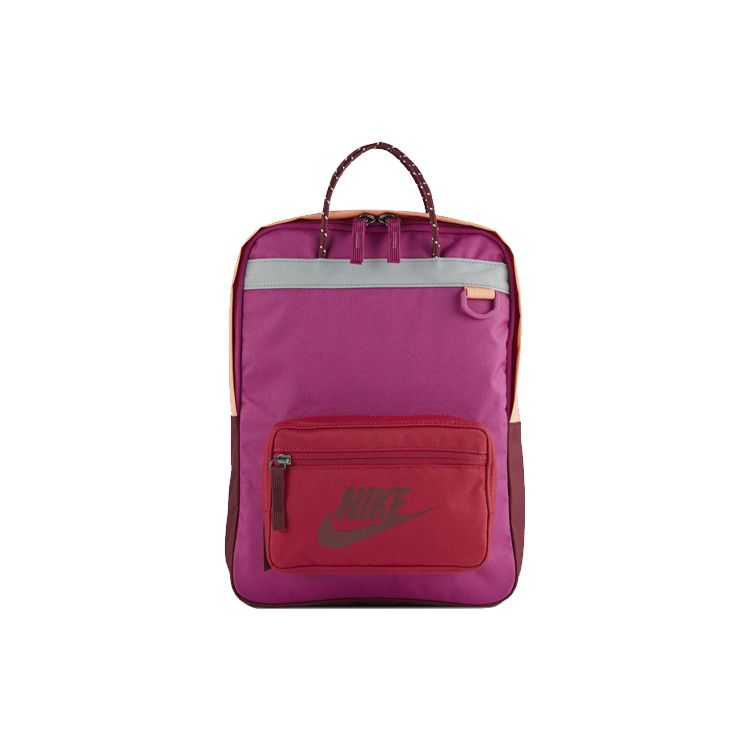 Nike Tanjun Color Block Polyester Backpack Women Backpack Purple Red BA5927-564 Purple & Red