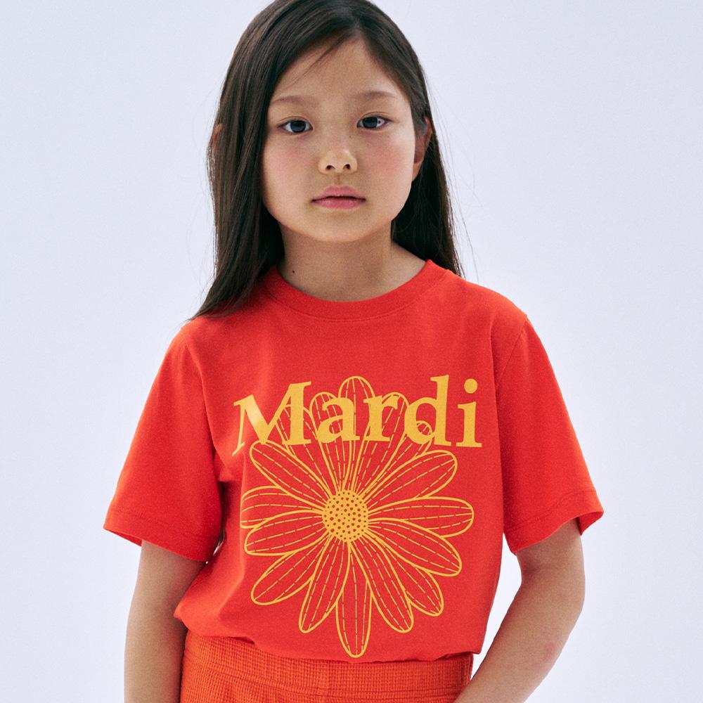 [mardimercredi] Kids T-Shirt Flowermardi Orange Tangerine S(100)