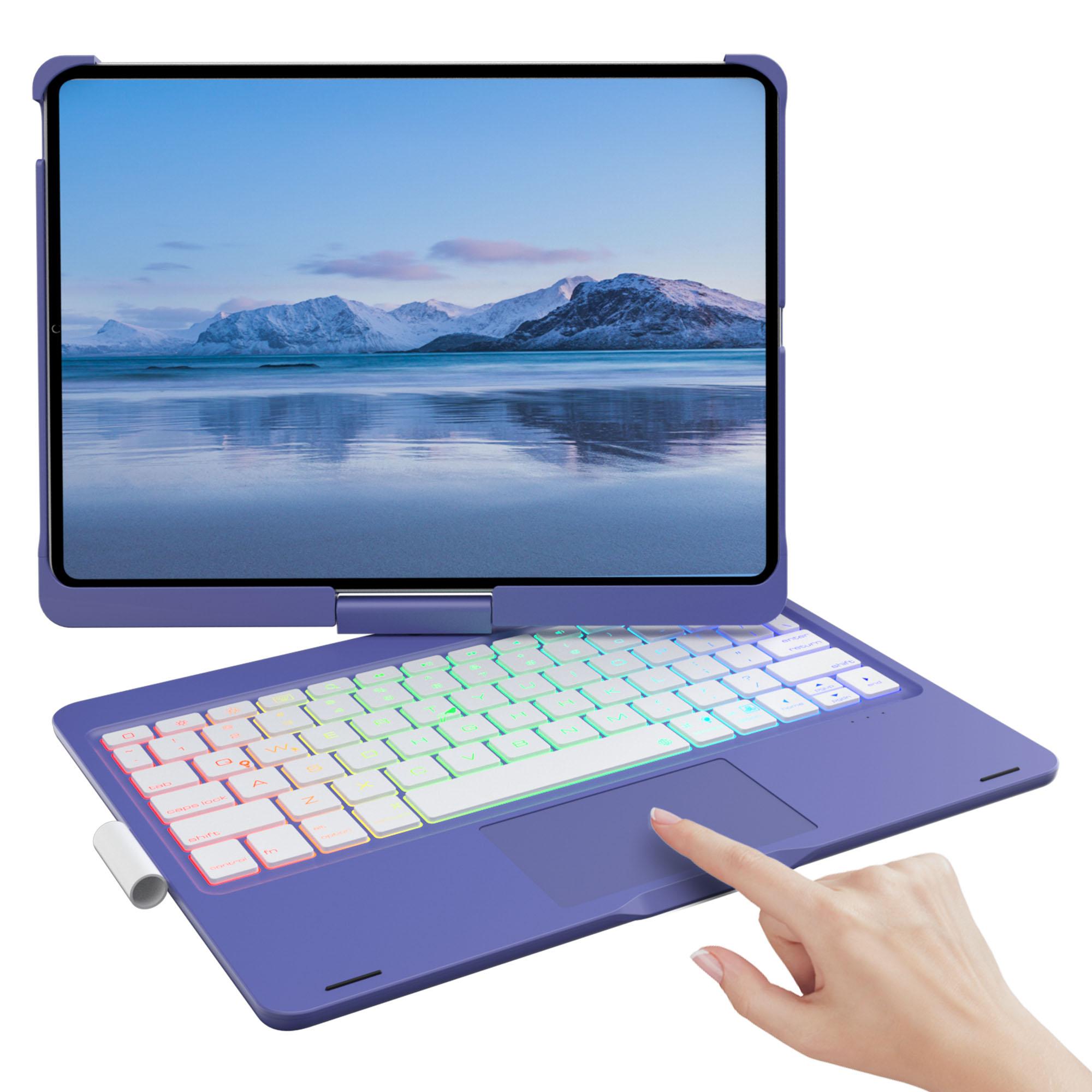 Aizmugurgaismots tastatūras vāciņš ar skārienpaliktni un